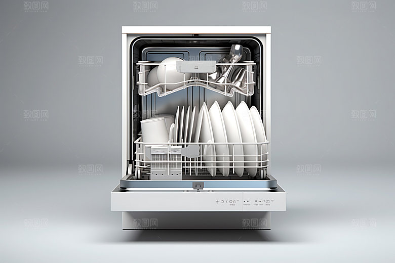 洗碗机模型厨房电器效果图