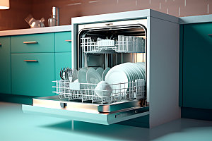 洗碗机厨房电器高清效果图