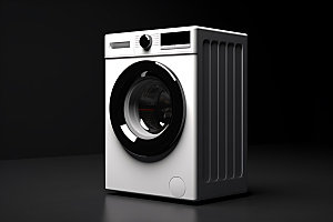 洗衣机洗衣服模型效果图