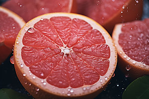西柚水果健康摄影图