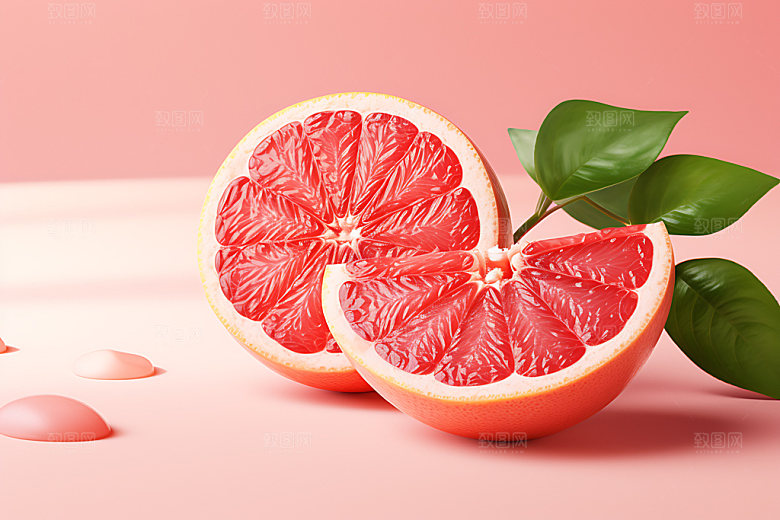 西柚水果自然摄影图