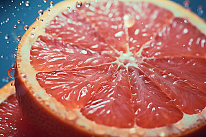 西柚水果自然摄影图