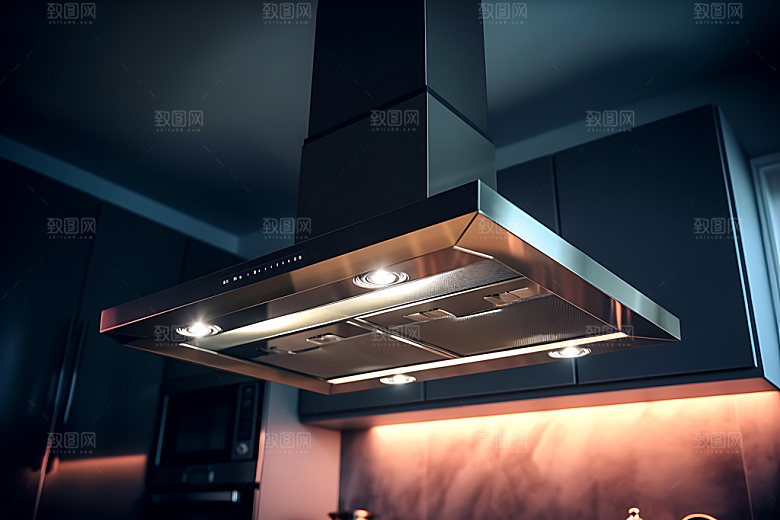 抽油烟机产品模型效果图