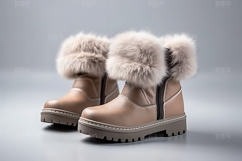雪地靴保暖电商摄影图