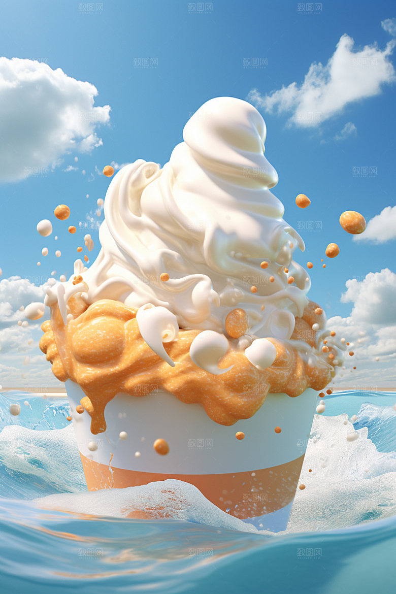 雪糕冰淇淋夏日模型