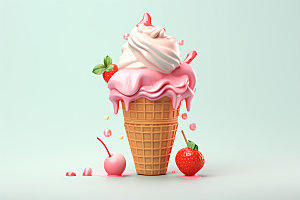 雪糕美味冰淇淋模型