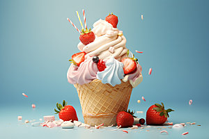 雪糕冰淇淋甜点模型