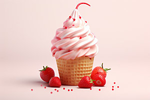 雪糕冰淇淋夏日模型