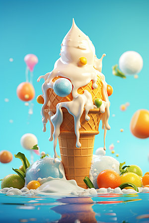 雪糕夏天冰淇淋模型