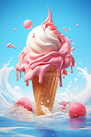 雪糕美味冰淇淋模型
