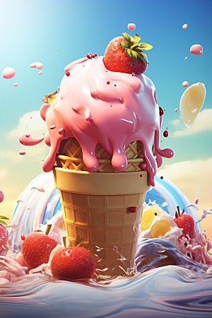 雪糕冰淇淋美味模型