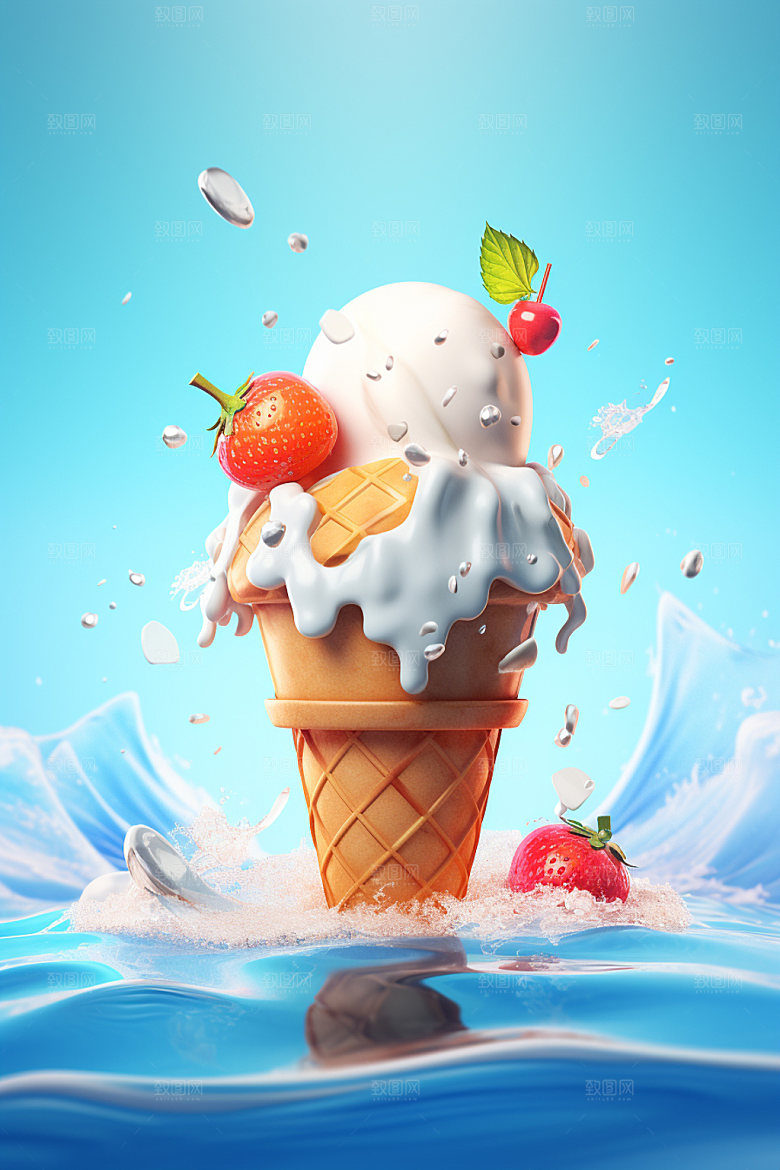 雪糕夏天3D模型