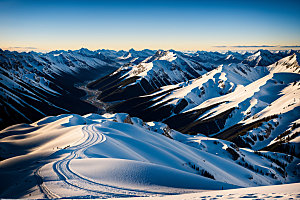 雪山高海拔风光摄影图