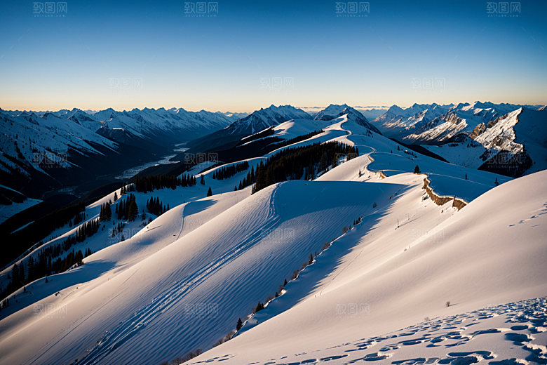 雪山高海拔自然摄影图