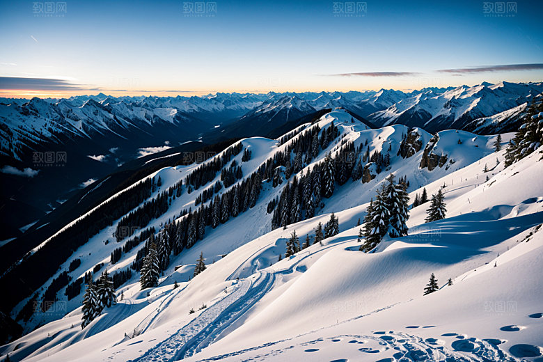 雪山雪峰高海拔摄影图