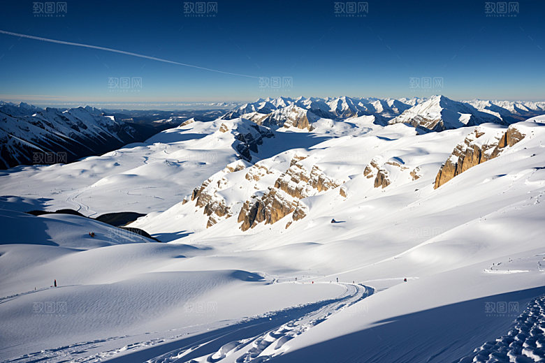 雪山高山高海拔摄影图