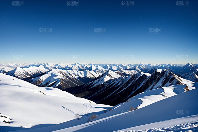 雪山自然高山摄影图