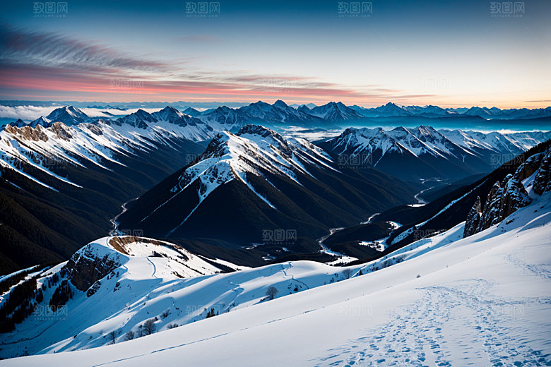 雪山高山风景摄影图