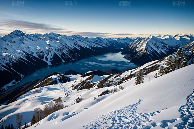 雪山风景风光摄影图