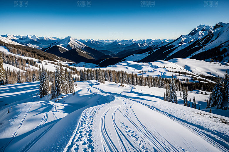 雪山高清高海拔摄影图