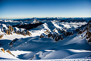 雪山自然高山摄影图