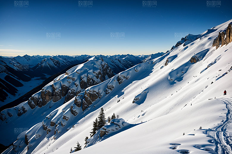 雪山高山高海拔摄影图