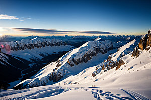 雪山高海拔自然摄影图