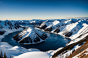 雪山高山高海拔摄影图