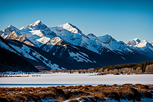 雪山高清高山摄影图