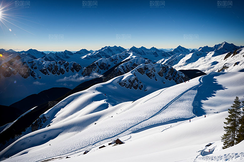 雪山自然高清摄影图