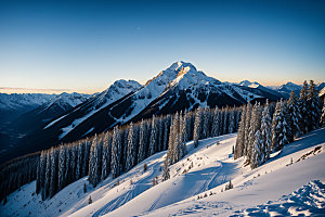 雪山风景高清摄影图