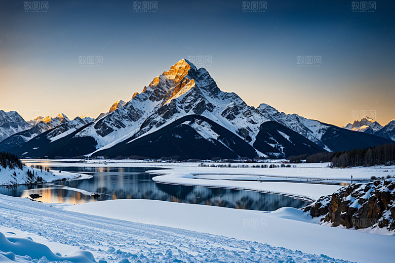 雪山风景风光摄影图