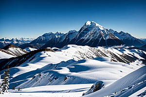 雪山风光高海拔摄影图