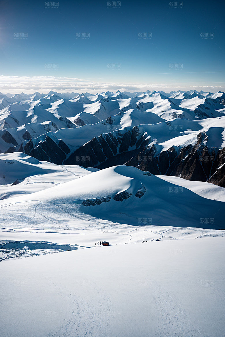 雪山风光高山摄影图