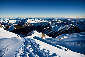 雪山风光高海拔摄影图