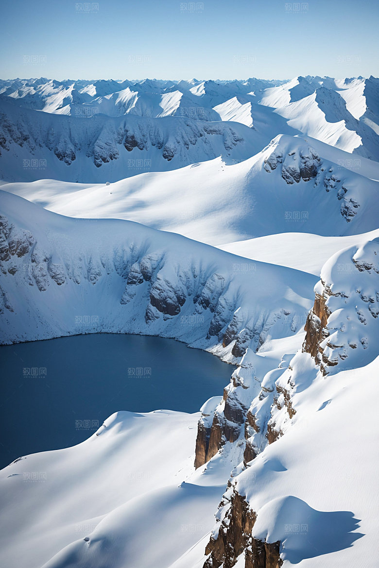 雪山雪峰风光摄影图