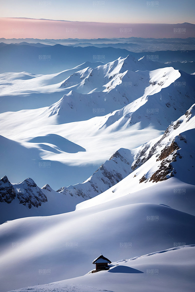 雪山高山自然摄影图