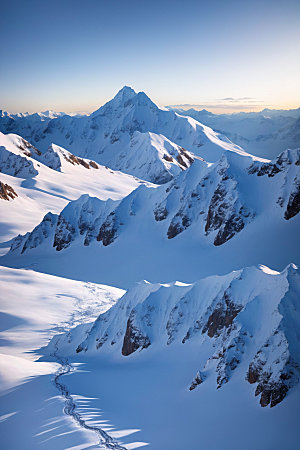 雪山风光风景摄影图