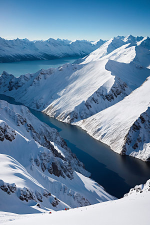 雪山顶峰高海拔摄影图