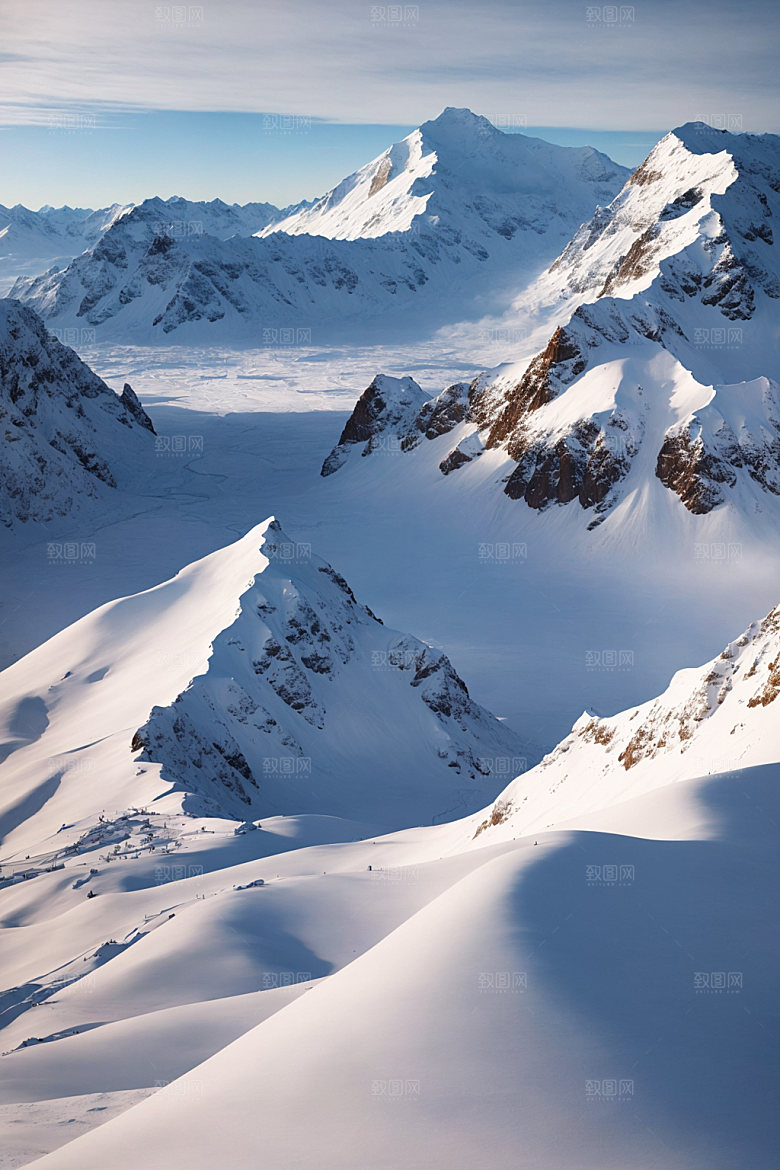 雪山高山自然摄影图