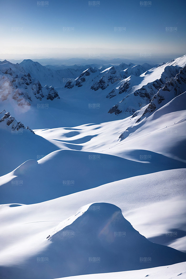 雪山风景高海拔摄影图