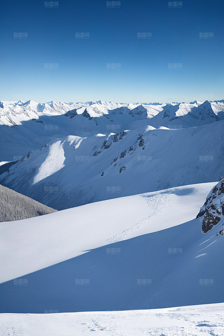 雪山高清高海拔摄影图