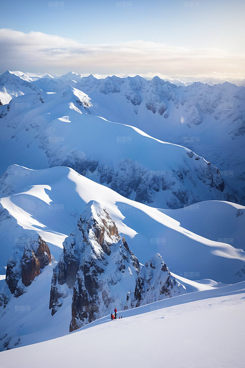 雪山风光高山摄影图