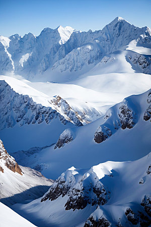 雪山高山高海拔摄影图