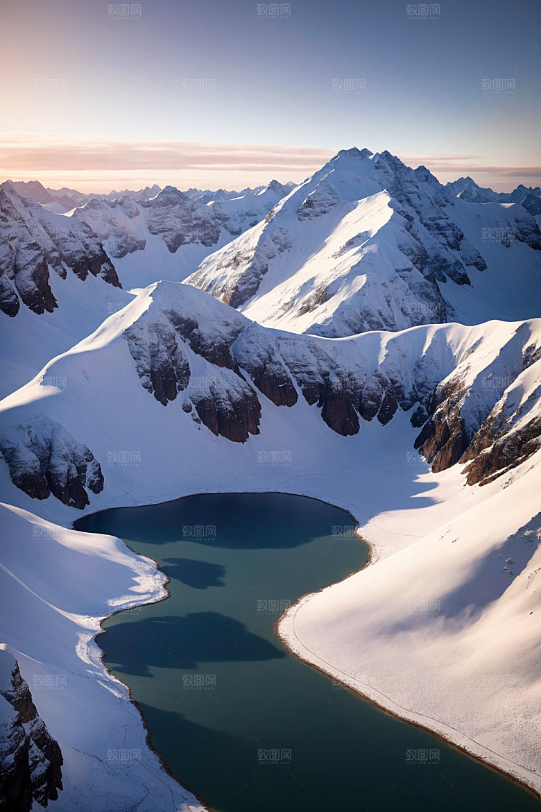 雪山高山自然摄影图