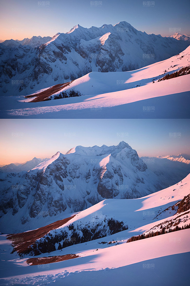 雪山自然高山摄影图