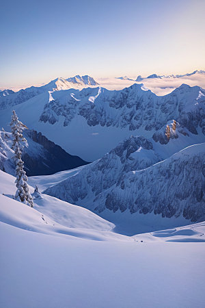 雪山高清高海拔摄影图