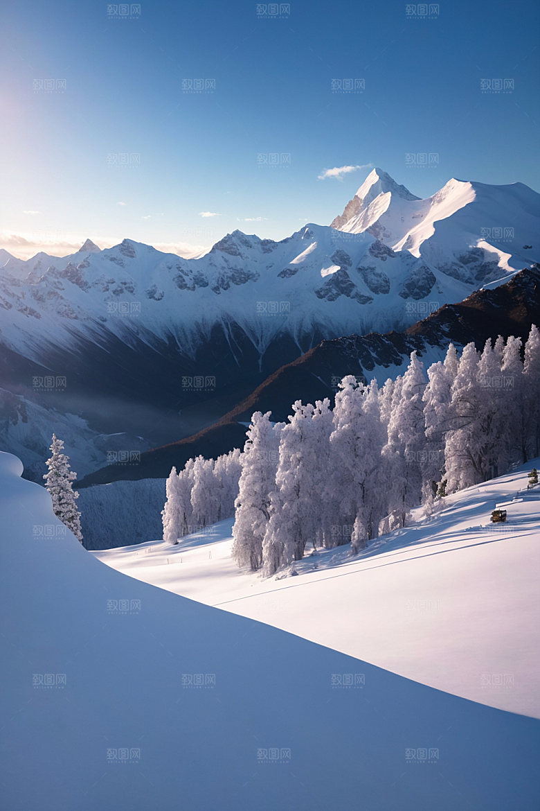 雪山高清高山摄影图