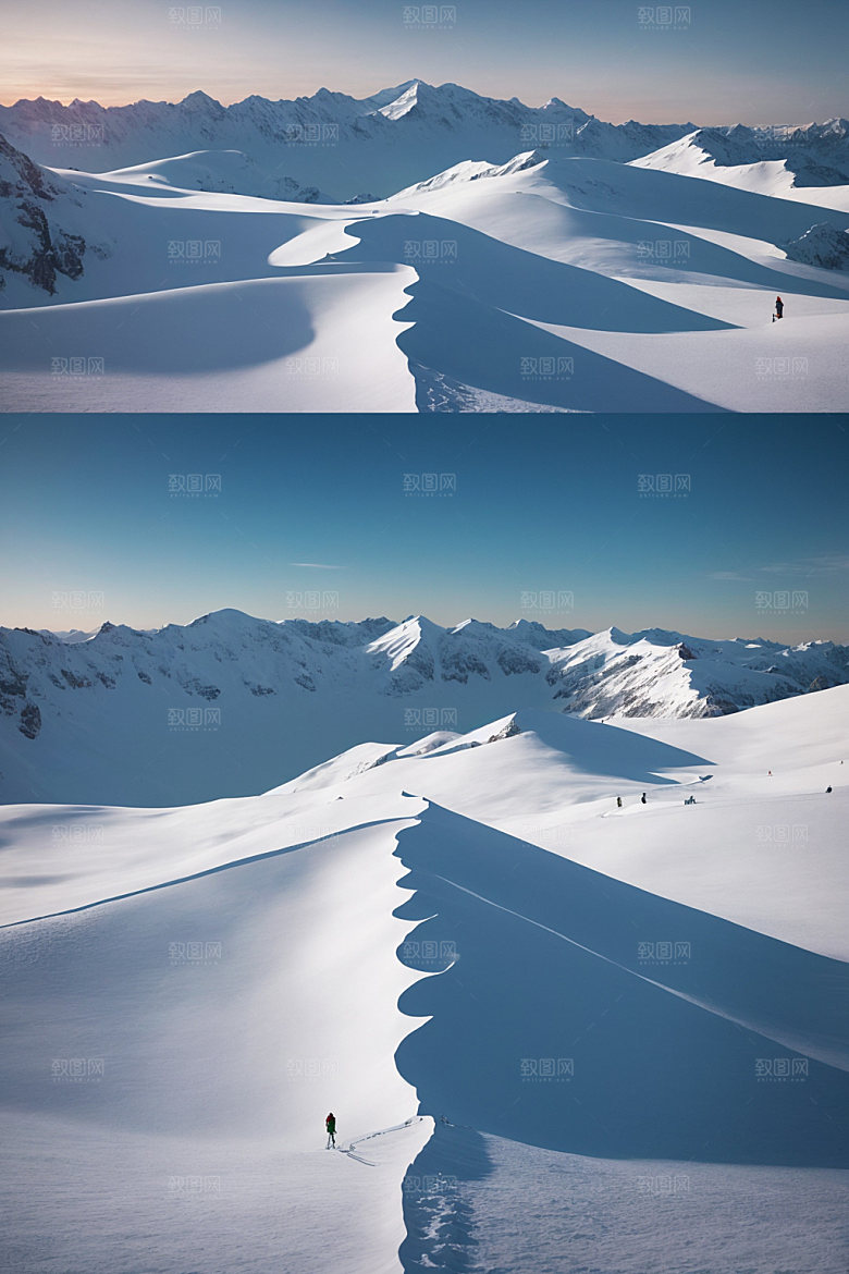 雪山高山自然摄影图