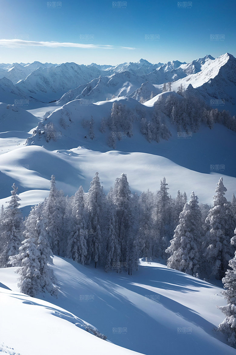 雪山高山风景摄影图